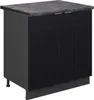 Spülenunterschrank Vicco Fame-Line Schwarz gestreift 80 cm Produktbild-Vorschau 1