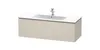 Waschtischunterbau L-CUBE 1220x481x400mm taupe supermatt Produktbild-Vorschau 1