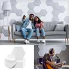 A collage of images showing acoustic panels in different settings: a couple relaxing on a couch, a stack of the panels, and a musician recording. Produktbild-Vorschau