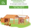 PawHut Hühnerstall Freilaufgehege 2,4 x 1,125 x 0,76 m Produktbild-Vorschau 6