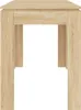 A close-up, front-facing view of a wooden table with a drawer. Produktbild-Vorschau