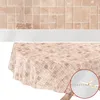 Tischdecke Wachstuch Gestreift Beige Robust Wasserabweisend Produktbild-Vorschau 2