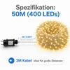 50M 400LEDs 8 Modi Lichterkette Strom, Timer, Merkfunktion, Produktbild-Vorschau 7