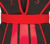 Ninja Krieger Kostüm Schwarz Rot Drachen Kampfaction Produktbild-Vorschau 5