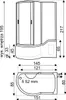 Kerra Hydromassagekabine Fantasia 151x85 cm mit Duschwanne Produktbild-Vorschau 3