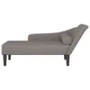 vidaXL Chaise longue con cuscino in tessuto Taupe Anteprima dell’immagine prodotto 3