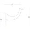 Handlaufhalter runde Auflage Chrom Produktbild-Vorschau 2