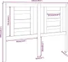 The Living Store Kopfteil Weiß 126x4x100 cm Massivholz Produktbild-Vorschau 5
