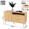Meuble buffet en bois avec 2 tiroirs + 1 porte + 1 niche Voir les images du produit 4