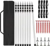 Jayseuw Stan Pole 8ks Teleskopická plachta Pole Aluminium Náhled obrázku produktu 9
