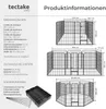 Product information and dimensions for a pet playpen. Produktbild-Vorschau