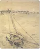 MuchoWow® Mauspad Mousepad Segelboot auf der Seine bei Produktbild-Vorschau 1
