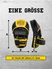 Handpratzen aus Leder ABINGTON LEA Black/Yellow one size Produktbild-Vorschau 3
