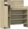 vidaXL Botník Sonoma dub 100,5x28x100 cm Materiál na bázi Náhled obrázku produktu 4