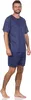 Herren Pyjama Short und T-Shirt Schlafanzug, Dunkelblau/M Produktbild-Vorschau 2