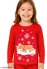 Schlafanzug für Mädchen - Rentier Kinder Pyjama Set Langarm Produktbild-Vorschau 3