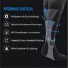 3 Paare Kompressionsstrümpfe Einfarbig Schwarz L-XL, Produktbild-Vorschau 2