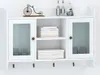 vidaXL Armoire suspendue MDF blanc - Étagères murales Voir les images du produit 14