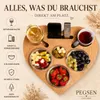 Herz Couchbar in Eiche handgefertigt mit 4 Glasschalen - Produktbild-Vorschau 4
