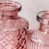 2er Set Vase Rosa H14cm Glas Blumenvase Tischdeko Frühling Produktbild-Vorschau 5