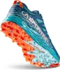 Trailrunning-Schuh "Lycan II Woman" von La Sportiva in Blau und Orange mit rutschfester Sohle. Podgląd zdjęcia produktu