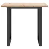 vidaXL Table de salle à manger O-cadres 80x80x75,5 cm pin Voir les images du produit 4