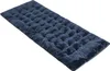 A dark blue quilted mattress pad lying flat on a white background. Náhled obrázku produktu