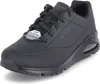A black Skechers sneaker is shown from a side angle against a white background. Voir les images du produit