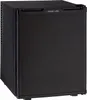 A black mini-refrigerator is shown from a three-quarter front view against a white background. Produktbild-Vorschau