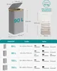 SONGMICS Wäschekorb mit Deckel, 90 L, herausnehmbarer Produktbild-Vorschau 7