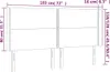 vidaXL Kopfteil mit Ohren Dunkelbraun 183x16x118/128 cm Produktbild-Vorschau 8