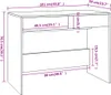 vidaXL Bureau noir 101x50x76,5 cm Bois composite Voir les images du produit 8