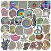 Samolepky – psychedelické vzory – 50 ks Náhled obrázku produktu 1