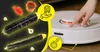 A collage showing replacement parts for a robot vacuum cleaner on the left and a hand pressing a button on the vacuum cleaner on the right, with marketing graphics overlayed. Voir les images du produit