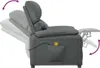 Side view of a gray recliner chair with its backrest and footrest extended, indicating adjustable features. Náhľad obrázku produktu