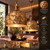 Hängeleuchte Altgold – gehämmertes Metall, Ø 32 cm, E27 Produktbild-Vorschau 1