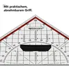 10 Stk. Geodreiecke 22 cm transparent abnehmbarer Griff Produktbild-Vorschau 2