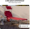 CASARIA® Transat alumimium Pliable Ibiza Rouge Dossier Voir les images du produit 2