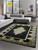 Teppich Wohnzimmer Kurzflor Teppich Ornamente schwarz gold Produktbild-Vorschau 1