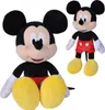 Two plush Mickey Mouse toys are shown against a white background. One is larger and in the foreground, sitting down. The other is smaller and in the background, standing. Voir les images du produit