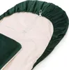 Ecru Plüsch & Green Velvet Fußsack für Autositz und Produktbild-Vorschau 5