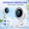 Clip Ventilator Akku leise, USB Tischventilator mit LED Produktbild-Vorschau 4