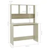 vidaXL Schreibtisch mit Regalen Sonoma-Eiche 110x45x157 cm Produktbild-Vorschau 6