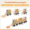 COSTWAY 3 teiliges Holz Eisenbahn Set, Kinder Holzzug Produktbild-Vorschau 5