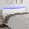 vidaXL LED Kopfteil Weiß 183x16x78/88 cm Kunstleder - LED Produktbild-Vorschau 2