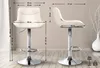 2x Barkruk Vonore - Kunstleer, chroom frame - Crème kleur Productafbeelding-voorbeeld 2