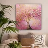 MuchoWow® - Leinwandbilder - Baum - Rosa - Gold - Modern, Produktbild-Vorschau 2