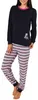 Damen Frottee Pyjama Schlafanzug langarm mit Bündchen und Produktbild-Vorschau 1