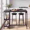 Bartisch-Set BEALIFE 120x40x90 cm mit 2 Barhockern & Produktbild-Vorschau 7