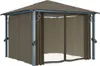 vidaXL Pavillon mit Vorhang 300x300 cm Taupe Aluminium Produktbild-Vorschau 1
